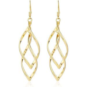 Women's Hypoallergenic Gold Plated Earrings Trendy Fashion Gold Jewelry Gifts